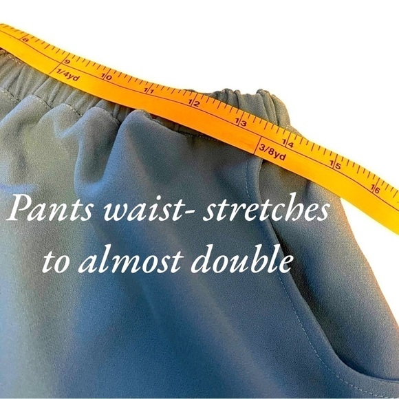 Co-ord Set: Hand Crafted Two-Piece Wide Leg Pant Suit - Picture 12 of 16